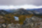 Looking down on Cooney Lake from Switchback