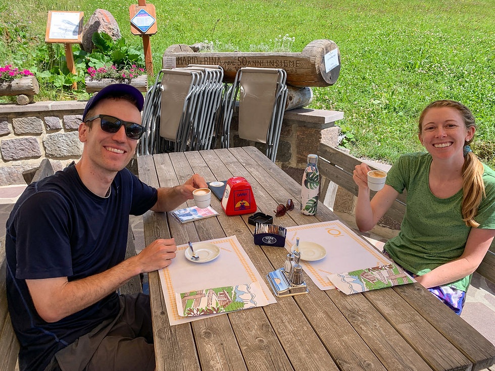 Stopping for a quick espresso