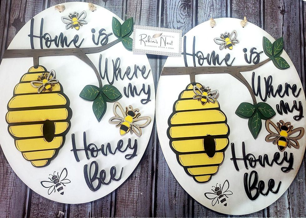 Thumbnail: Home is where my Honey Bee Sign (Painted)
