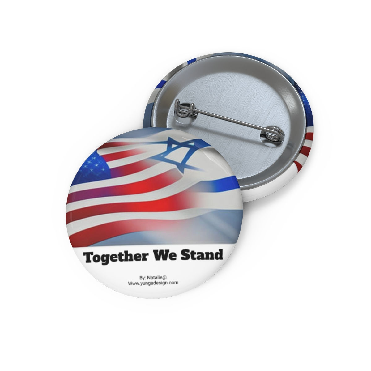Together we stand Israel usa Pin Buttons