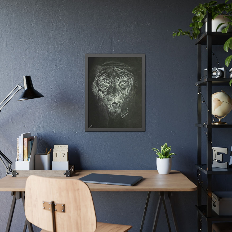 Thumbnail: Framed Paper Posters tiger head