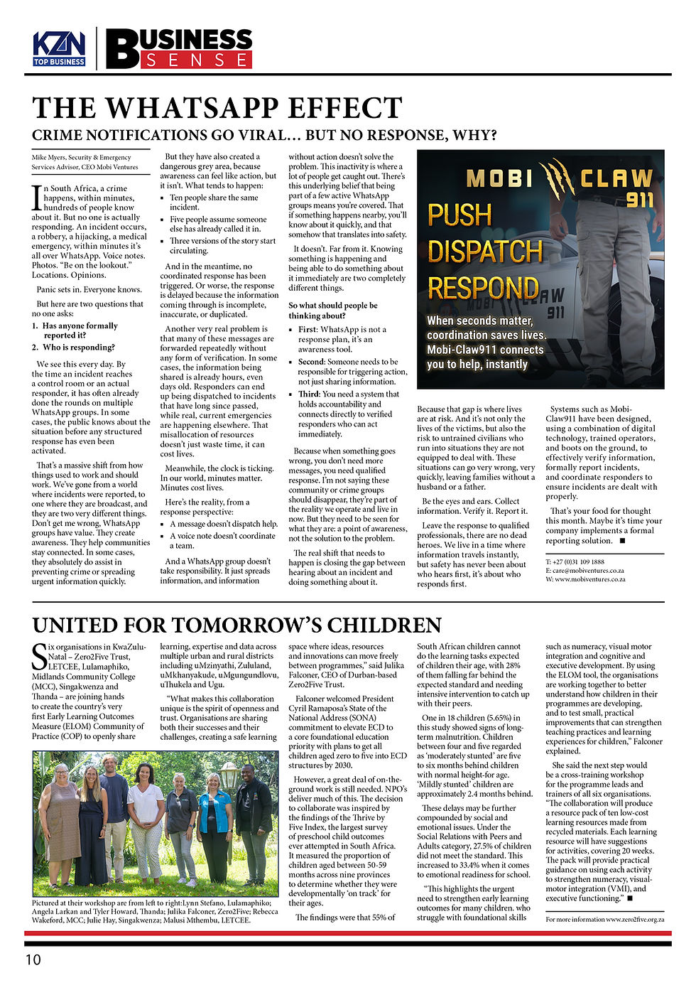 KZN Business Sense 12.1
Launching a New Era: Business Sense's Transition to Monthly Insights