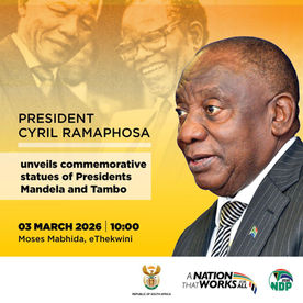 PRESIDENT RAMAPHOSA TO UNVEIL STATUES IN HONOUR OF FREEDOM STALWARTS IN ETHEKWINI 