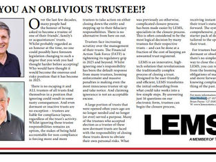 ARE YOU AN OBLIVIOUS TRUSTEE!?