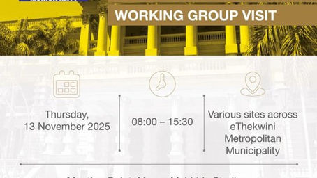 PRESIDENTIAL ETHEKWINI WORKING GROUP (PeWG) TO CONDUCT SERVICE DELIVERY PROJECT INSPECTIONS ACROSS ETHEKWINI METROPOLITAN MUNICIPALITY
