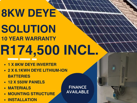 Dolphin Coast Solar 8Kw DEYE Solution