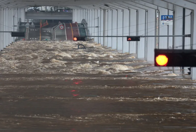  From a recent flood report - high-water levels in Korean urban waterways