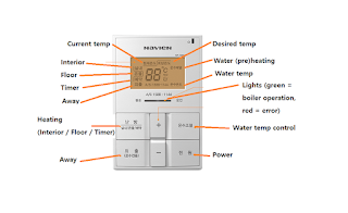 Hot water and ondol thermostat floor heating system in Korea how to use