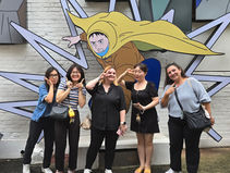 Guided walking tour of Kang Full Cartoon Street with English explanations.