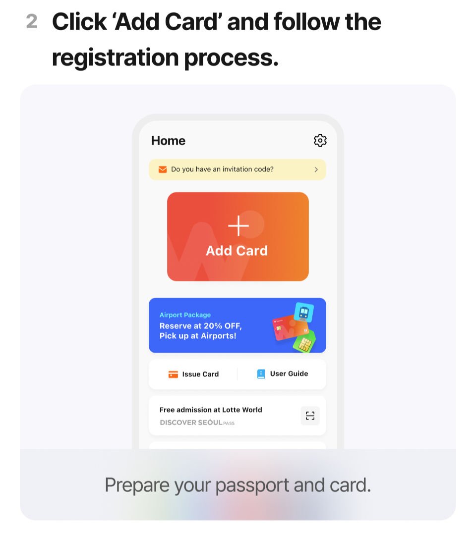 How to issue WOWPASS card at kiosk