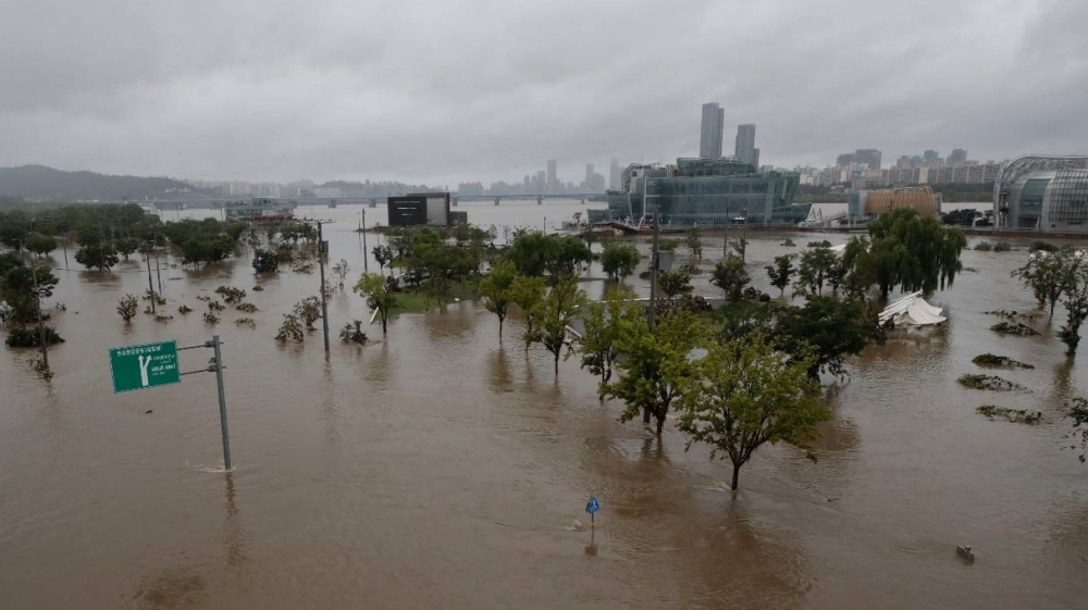  From a recent flood report - high-water levels in Korean urban waterways