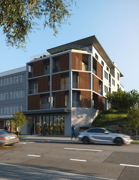 ​Luxury apartments in Sydney, Australia located adjacent to a parkside site and with water views. Completed in early 2019. 