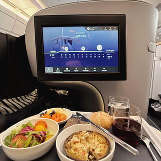 Finnair Business Class Meal Service