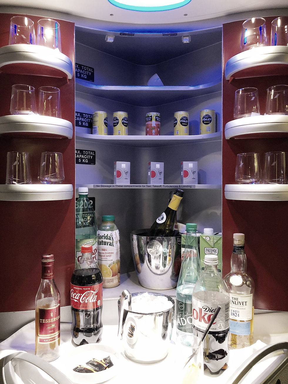 Air France Business Class, The Onboard Bar