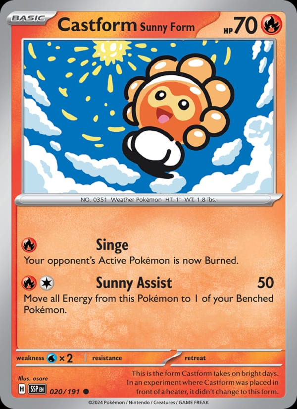 Castform Sunny Form 020/191 Surging Sparks (EN)