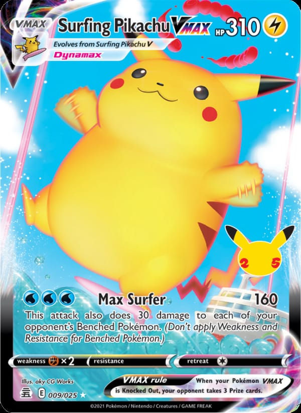 Surfing Pikachu VMAX 009/025 Celebrations (EN)