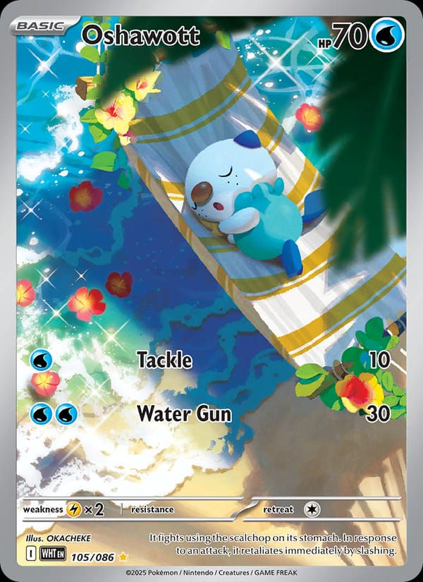Oshawott 105/086 White Flare (EN)