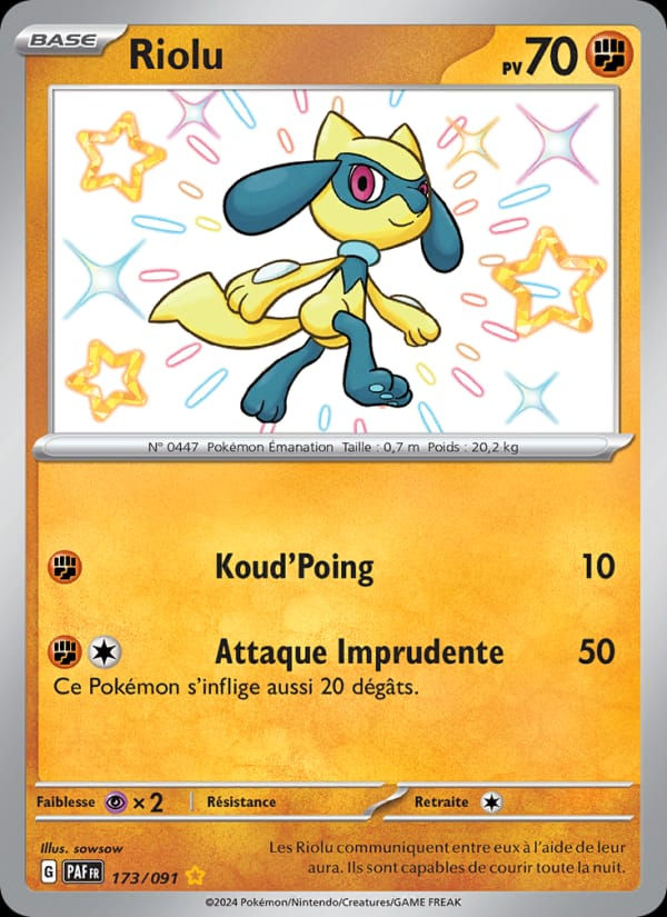 Riolu 173/091 Destinées de Paldea (FR)