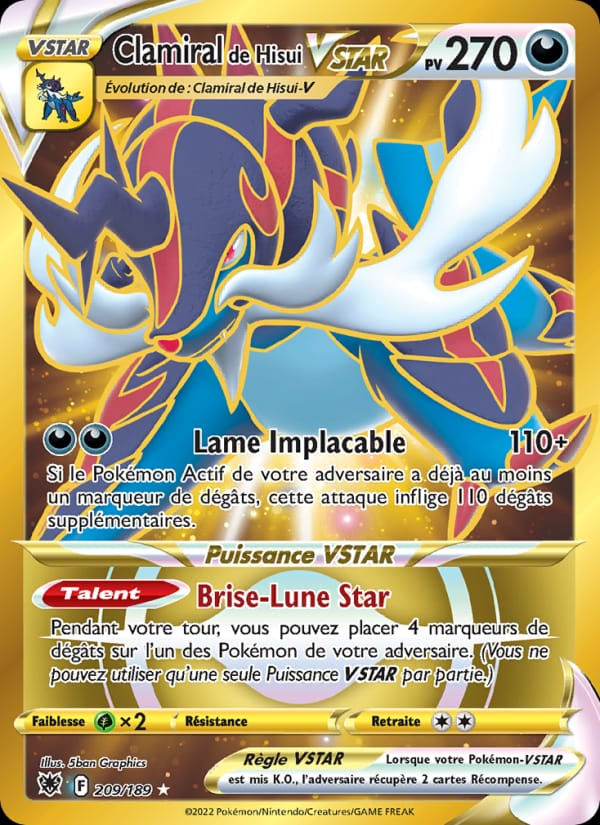 Clamiral de Hisui VSTAR 209/189 Astres Radieux (FR)