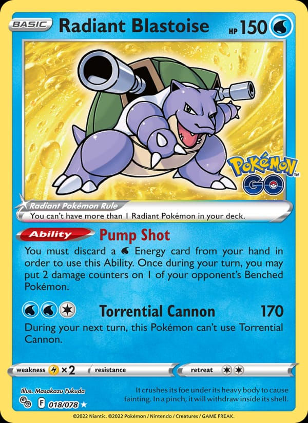 Radiant Blastoise 018/078 Pokémon GO (EN)