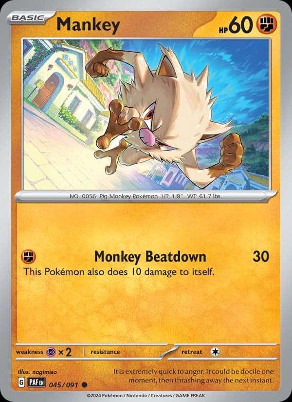 Mankey 045/091 Paldean Fates (EN)
