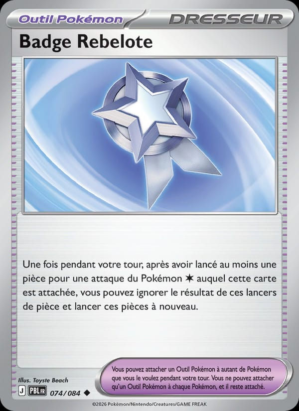 Badge Rebelote 074/084 Nuit Noire (FR)