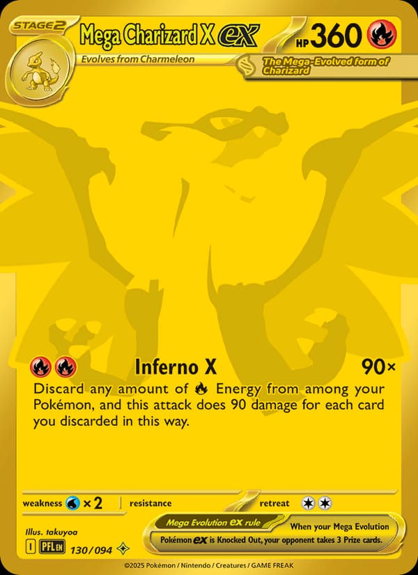 Mega Charizard X ex 130/094 Phantasmal Flames (EN)