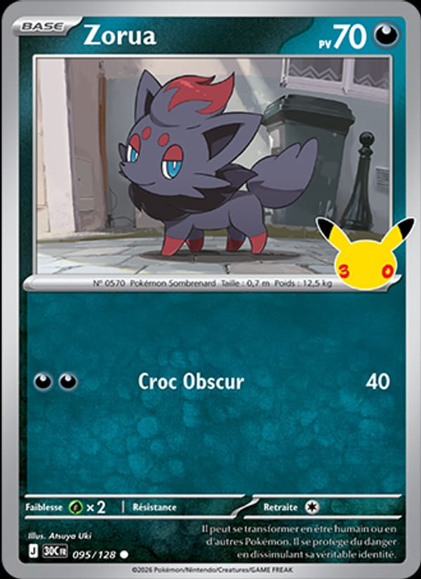 Zorua 095/128 30ᵉ Anniversaire (FR)