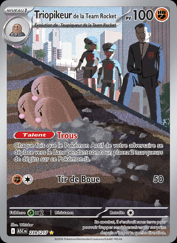Triopikeur de la Team Rocket 239/217 Héros Transcendants (FR)