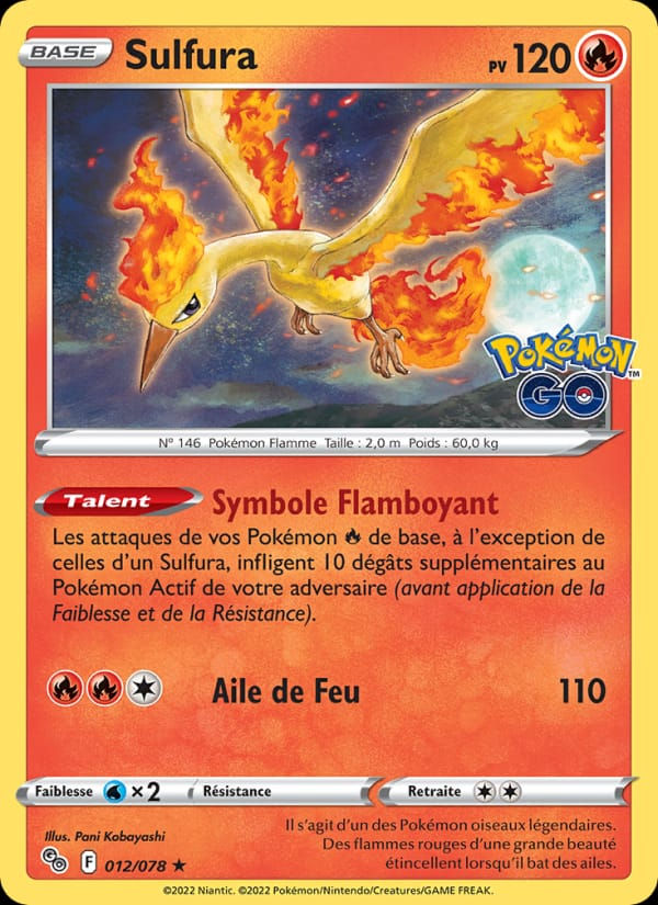 Sulfura 012/078 Pokémon GO (FR)