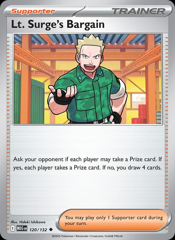 Lt. Surge's Bargain 120/132 Mega Evolution (EN)
