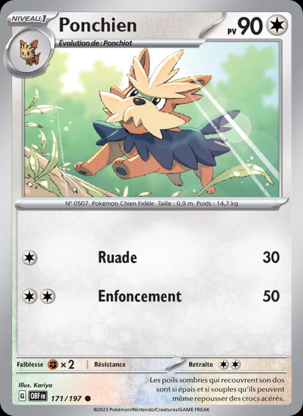 Ponchien 171/197 Flammes Obsidiennes (FR)