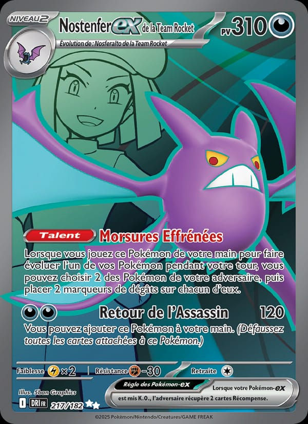 Nostenfer-ex de la Team Rocket 217/182 Rivalités Destinées (FR)