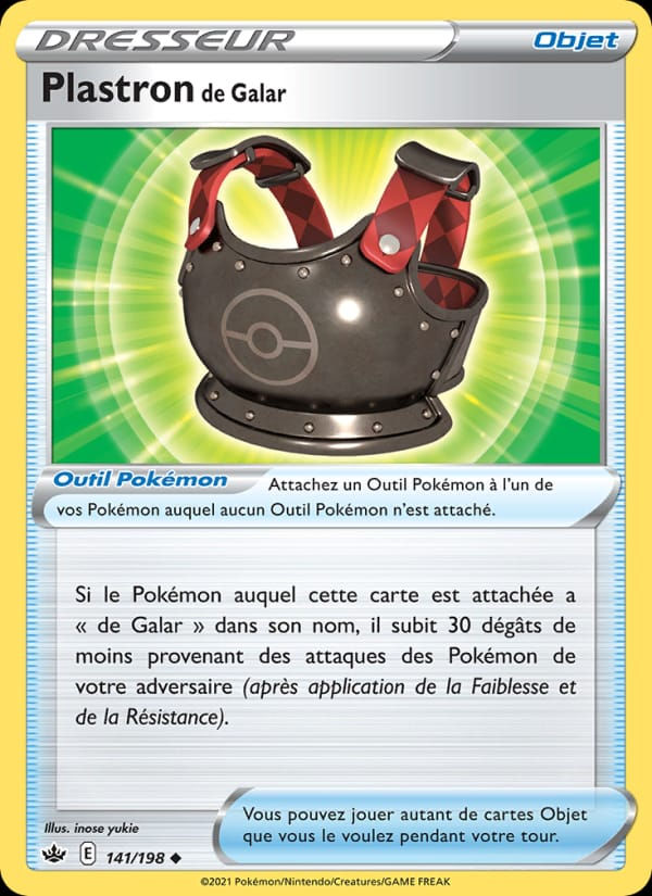 Plastron de Galar 141/198 Règne de Glace (FR)