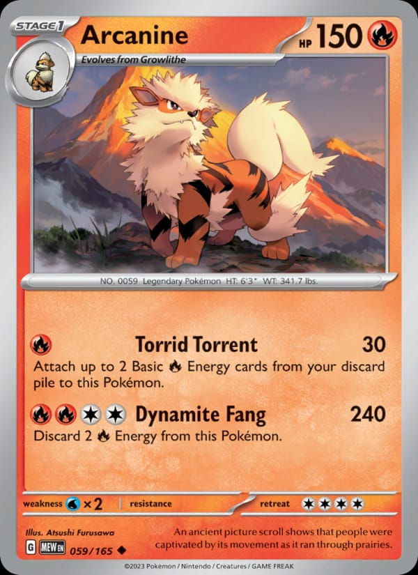 Arcanine 059/165 151 (EN)