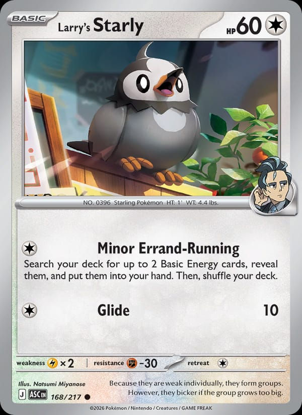 Larry's Starly 168/217 Ascended Heroes (EN)