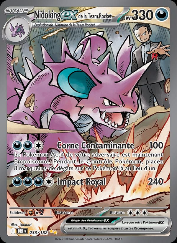 Nidoking-ex de la Team Rocket 233/182 Rivalités Destinées (FR)