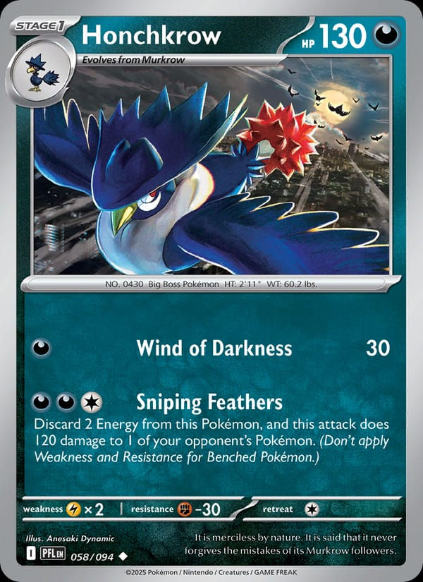 Honchkrow 058/094 Phantasmal Flames (EN)