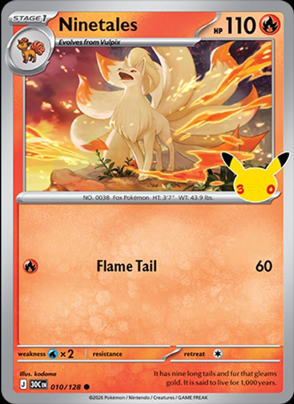 Ninetales 010/128 30th Celebration (EN)