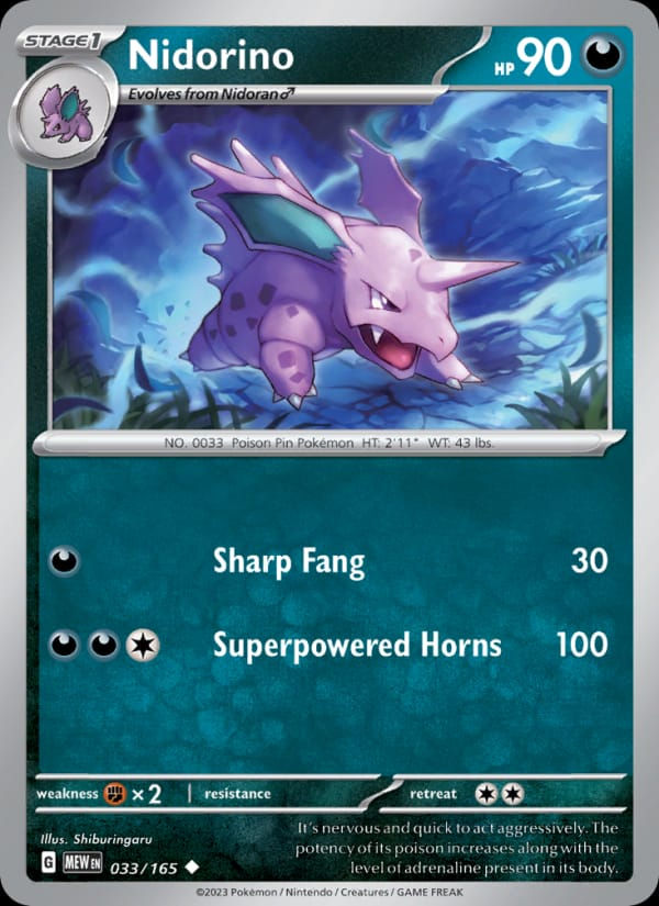 Nidorino 033/165 151 (EN)