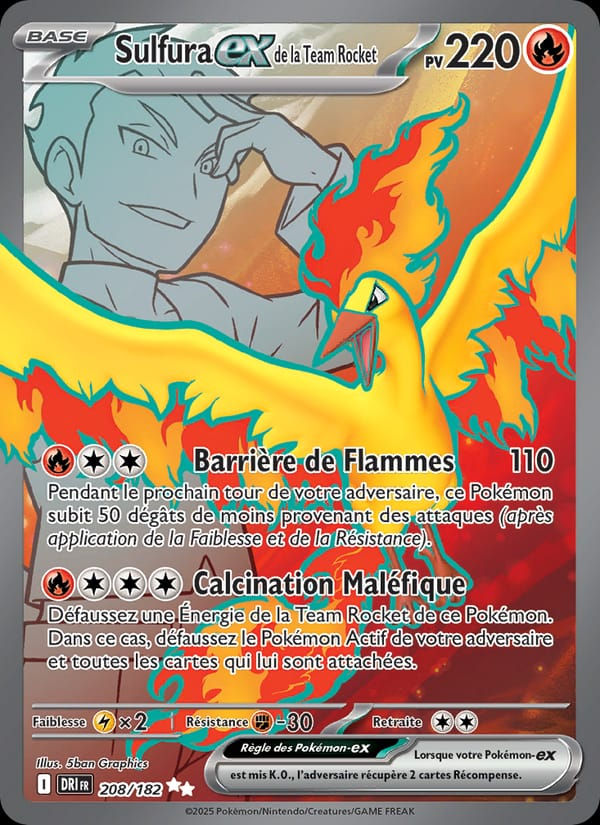 Sulfura-ex de la Team Rocket 208/182 Rivalités Destinées (FR)