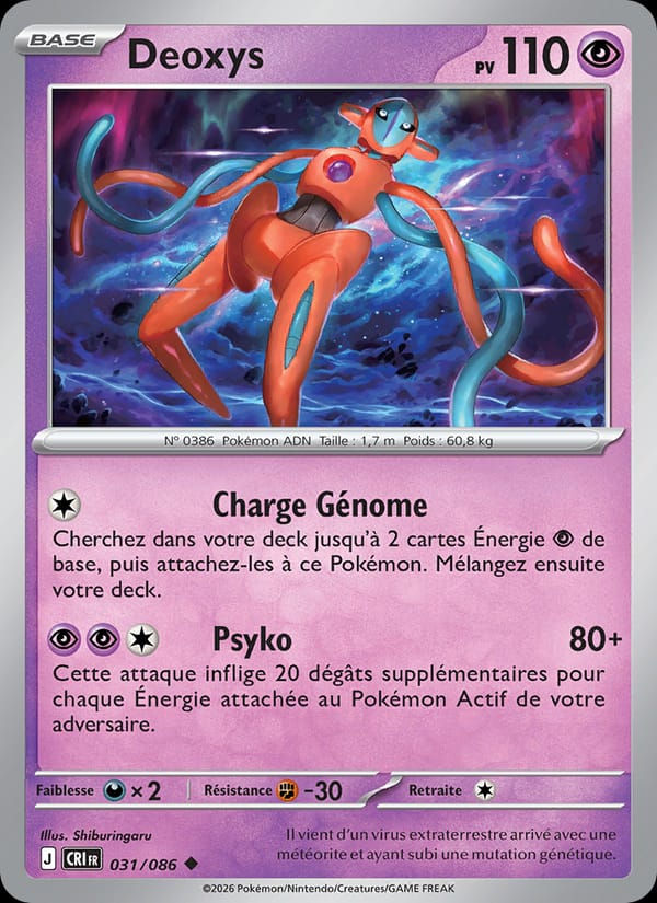 Deoxys 031/086 Chaos Ascendant (FR)