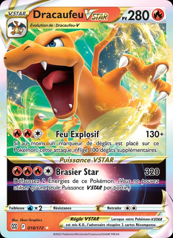 Dracaufeu VSTAR 018/172 Stars Étincelantes (FR)