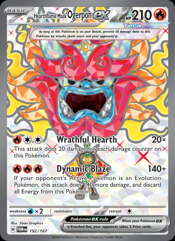 Hearthflame Mask Ogerpon ex 192/167 Twilight Masquerade (EN)