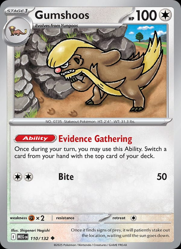 Gumshoos 110/132 Mega Evolution (EN)