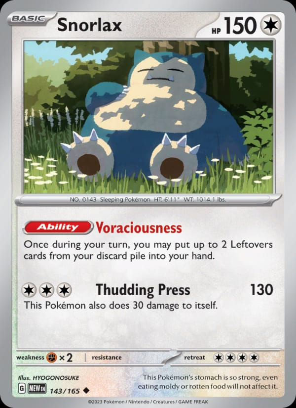 Snorlax 143/165 151 (EN)
