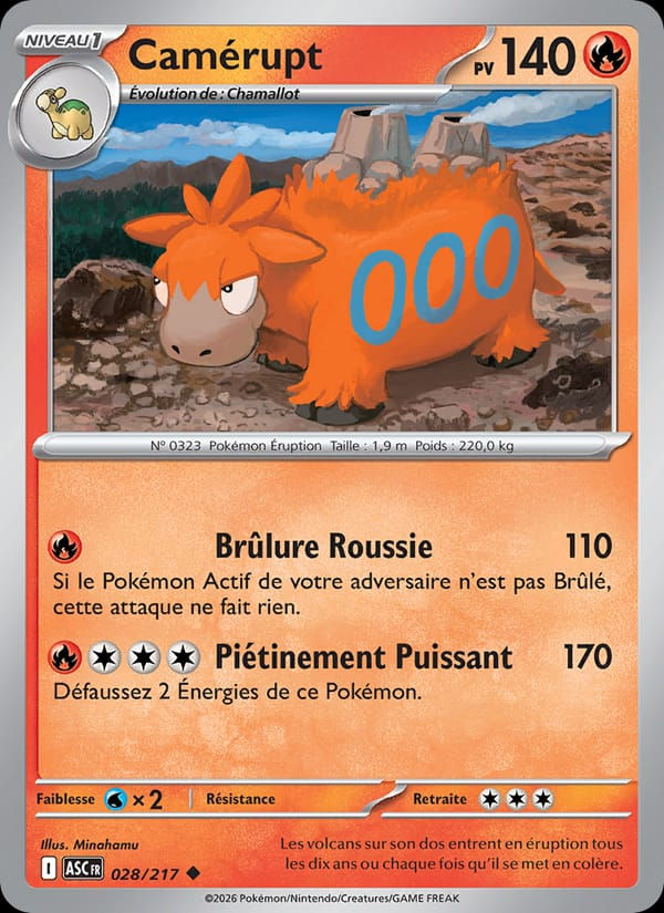 Camérupt 028/217 Héros Transcendants (FR)