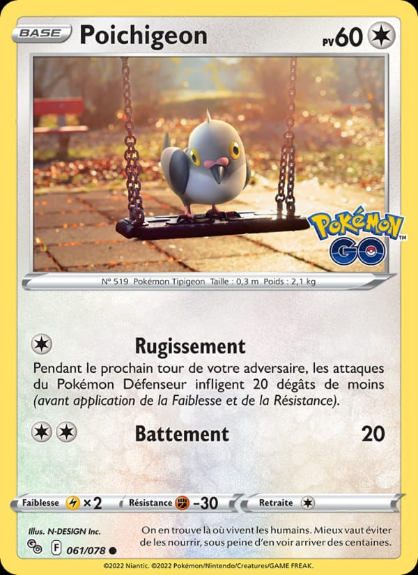 Poichigeon 061/078 Pokémon GO (FR)