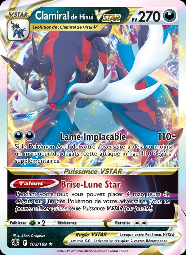 Clamiral de Hisui VSTAR 102/189 Astres Radieux (FR)