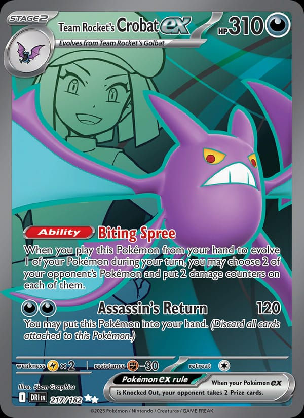 Team Rocket's Crobat ex 217/182 Destined Rivals (EN)